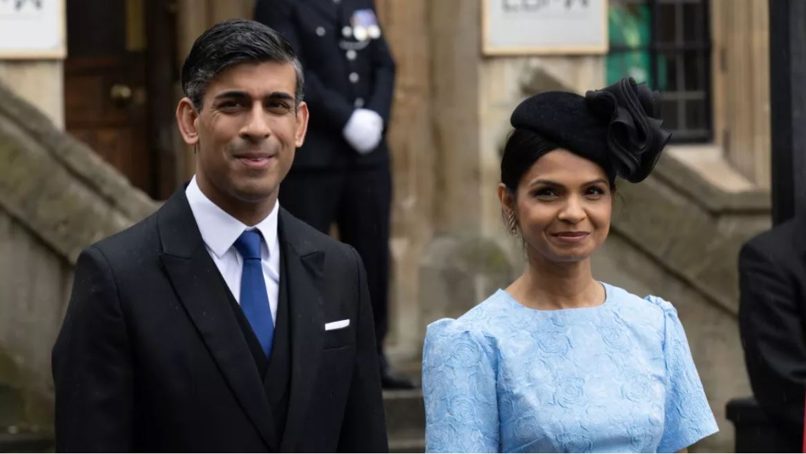 Akshata Murty with his Husband Rishi Sunak.